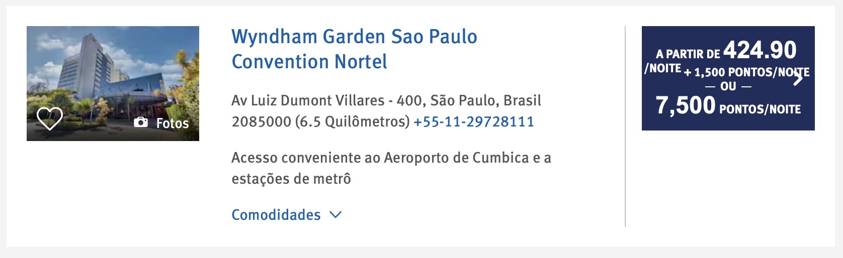 Wyndham Rewards pontos