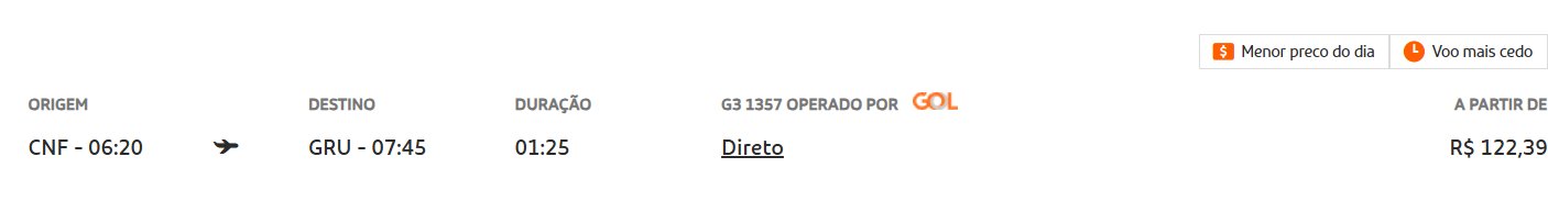 Passagens Gol nacionais