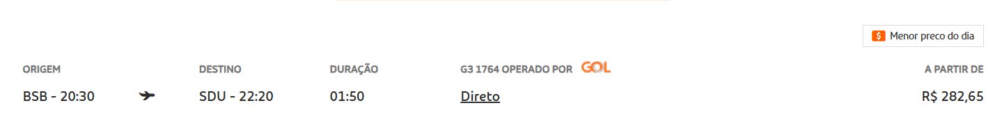Passagens Gol nacionais