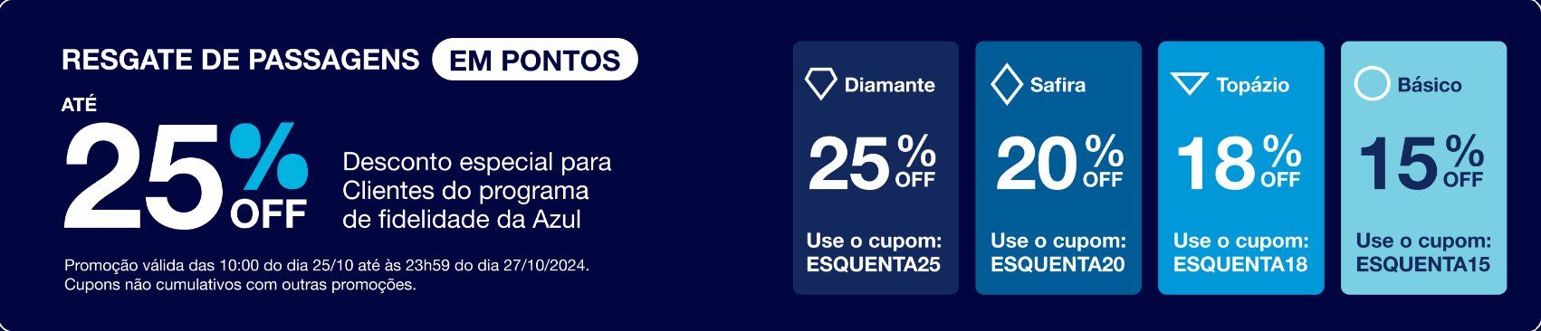 Azul desconto