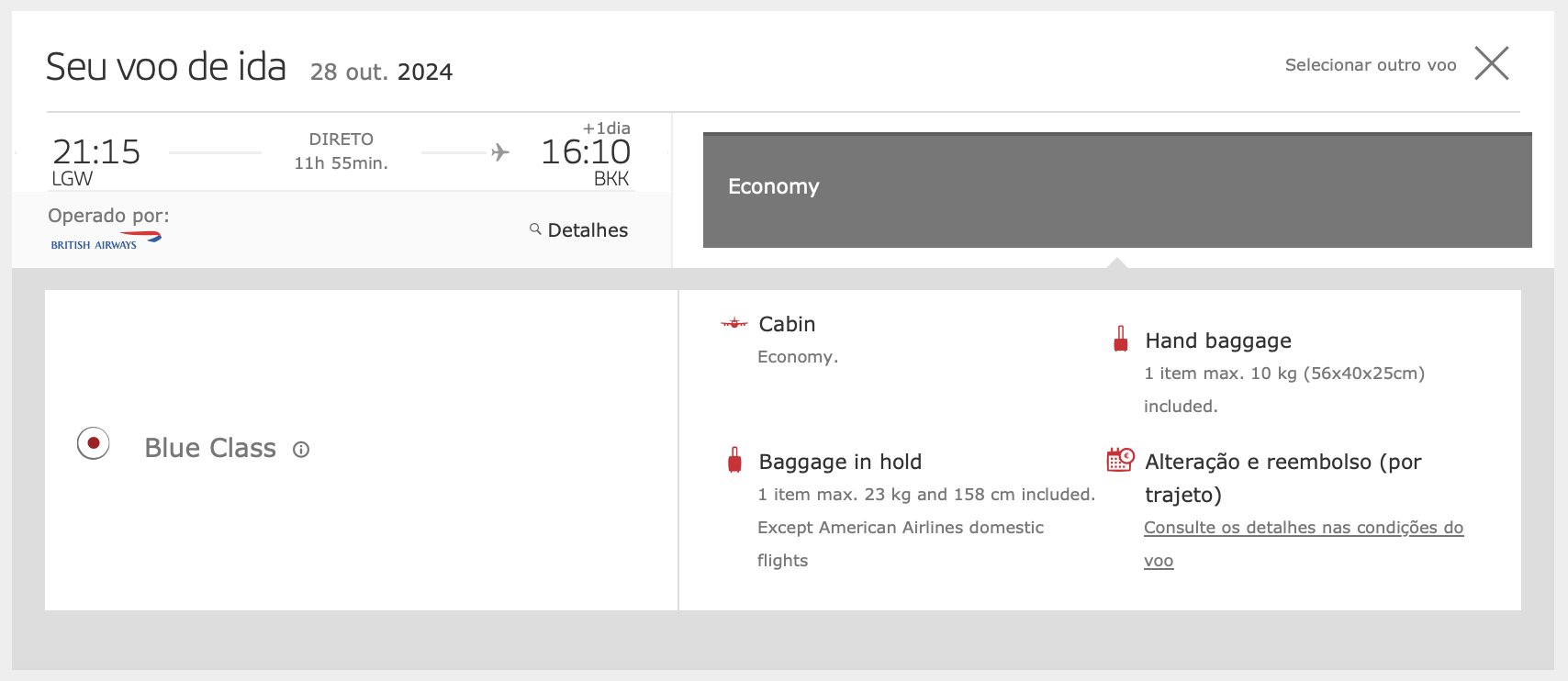 British Airways Bangkok