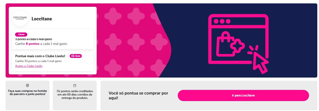 livelo pontos