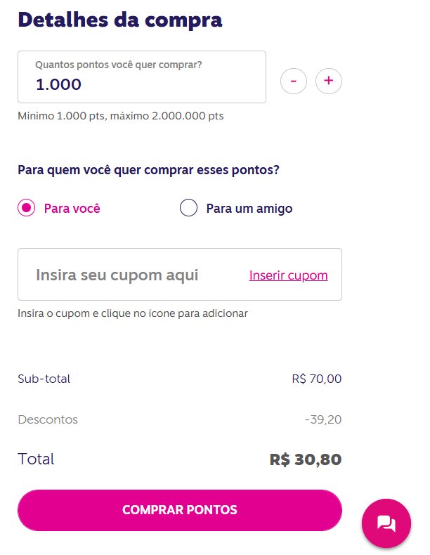 Livelo compra de pontos