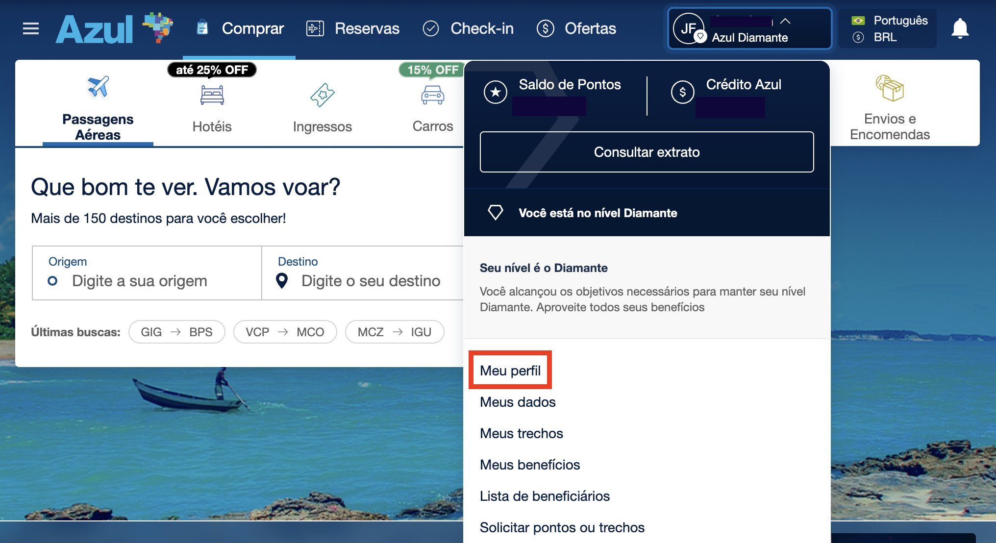 Azul Itaú Visa Infinite