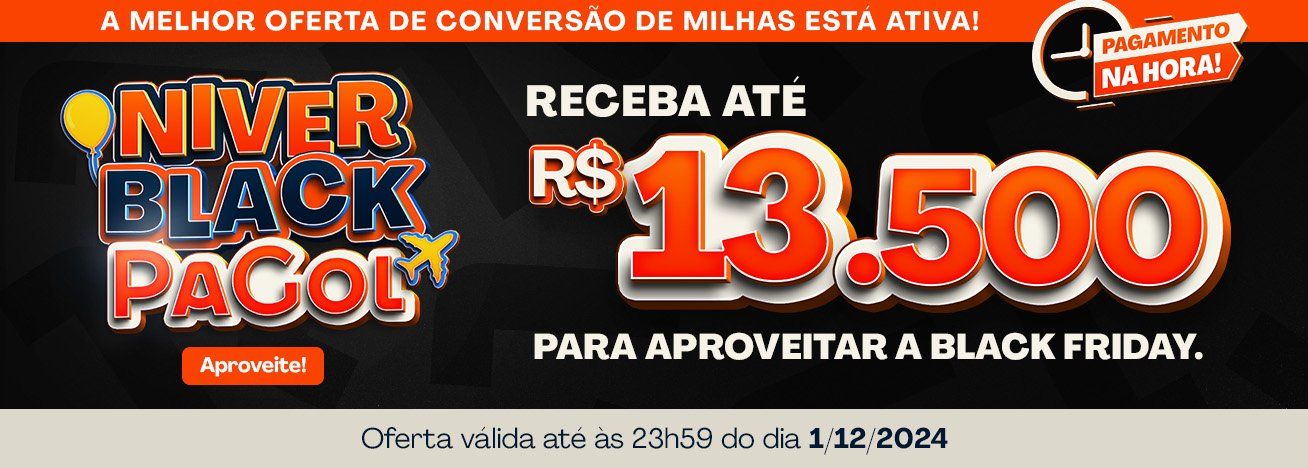 PaGol milhas dinheiro