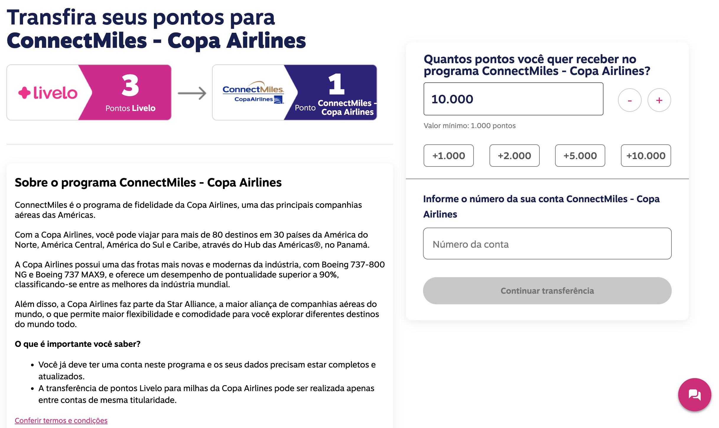 desconto ConnectMiles 