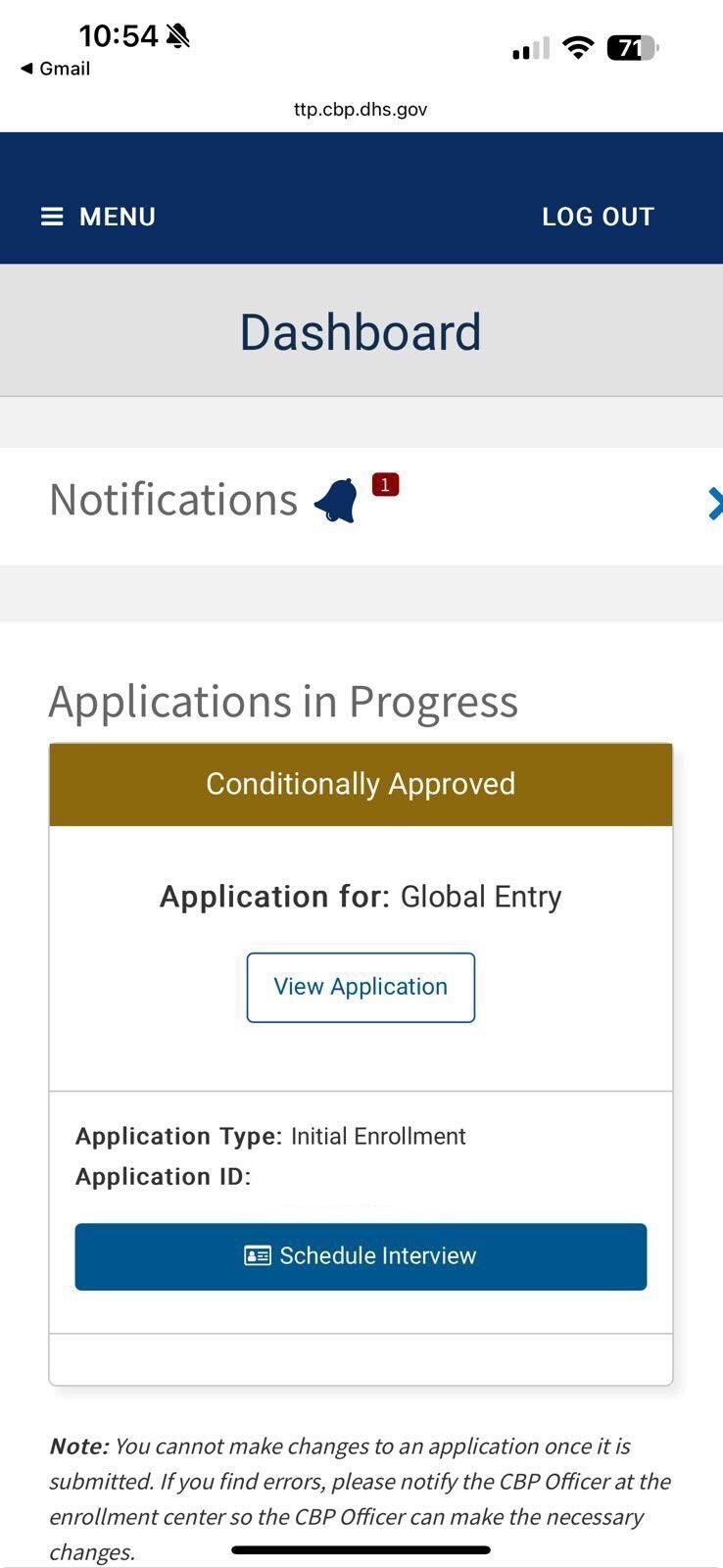 global entry aprovação