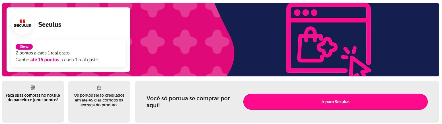 Livelo pontos seculus