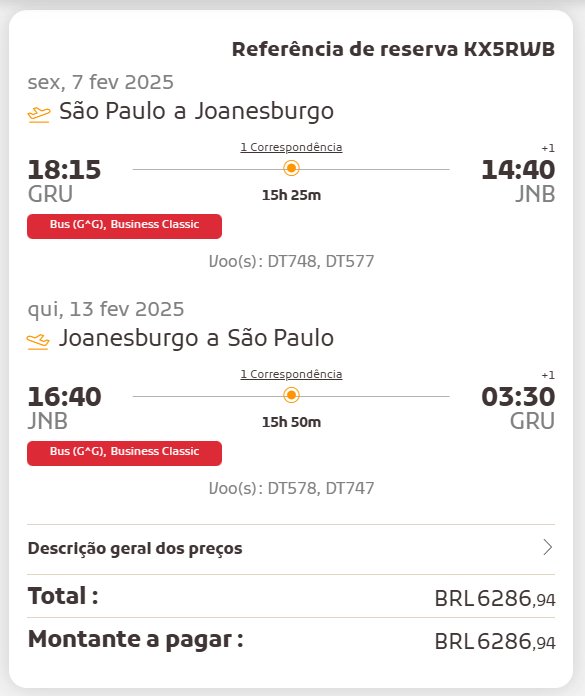 TAAG Classe Executiva