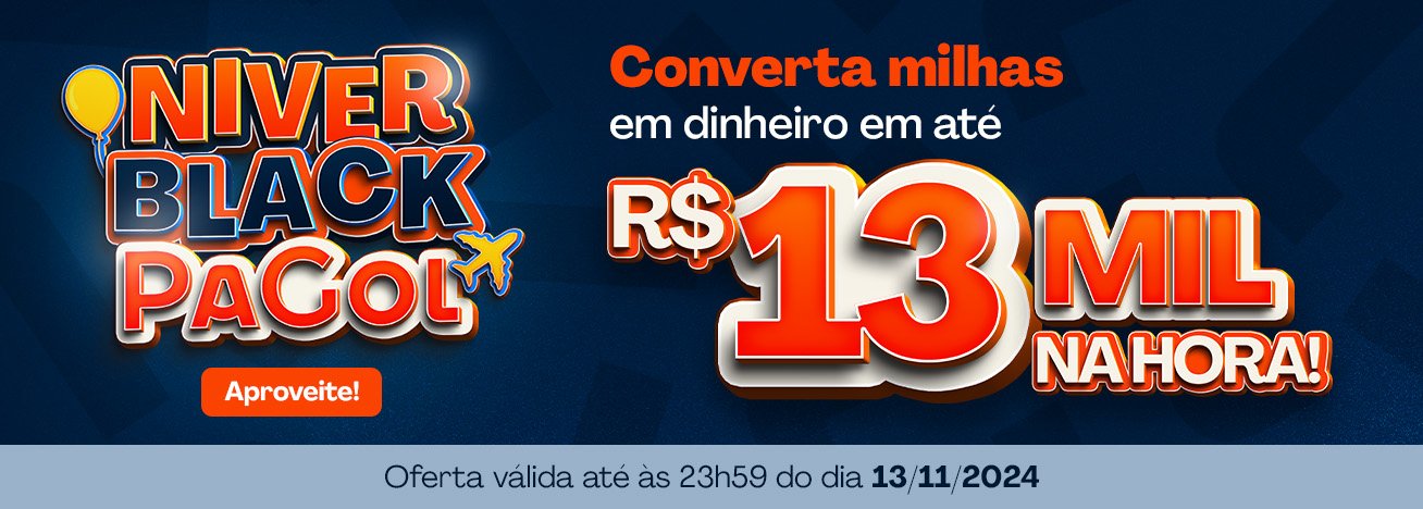 Pagol milhas dinheiro