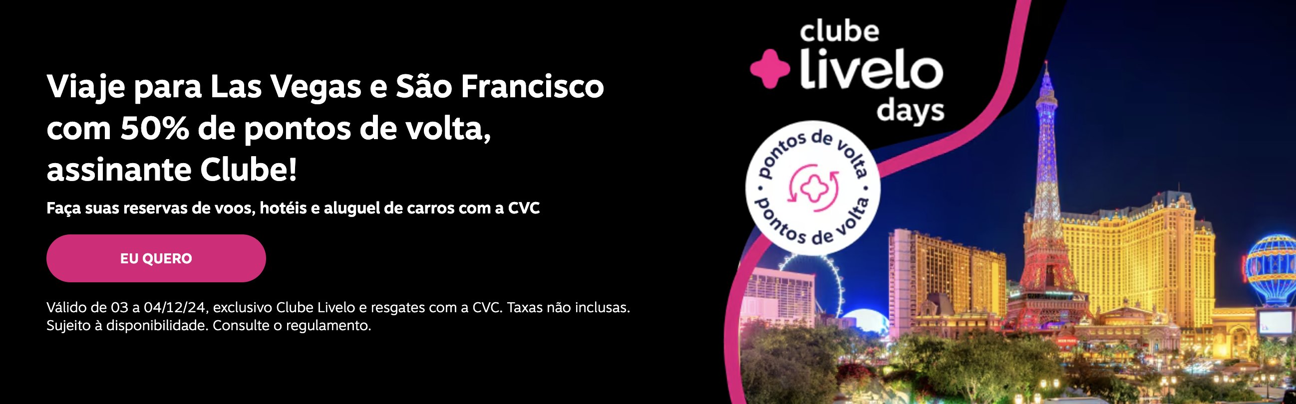 Livelo Las Vegas pontos