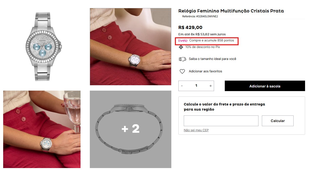 Pontos Livelo Mondaine
