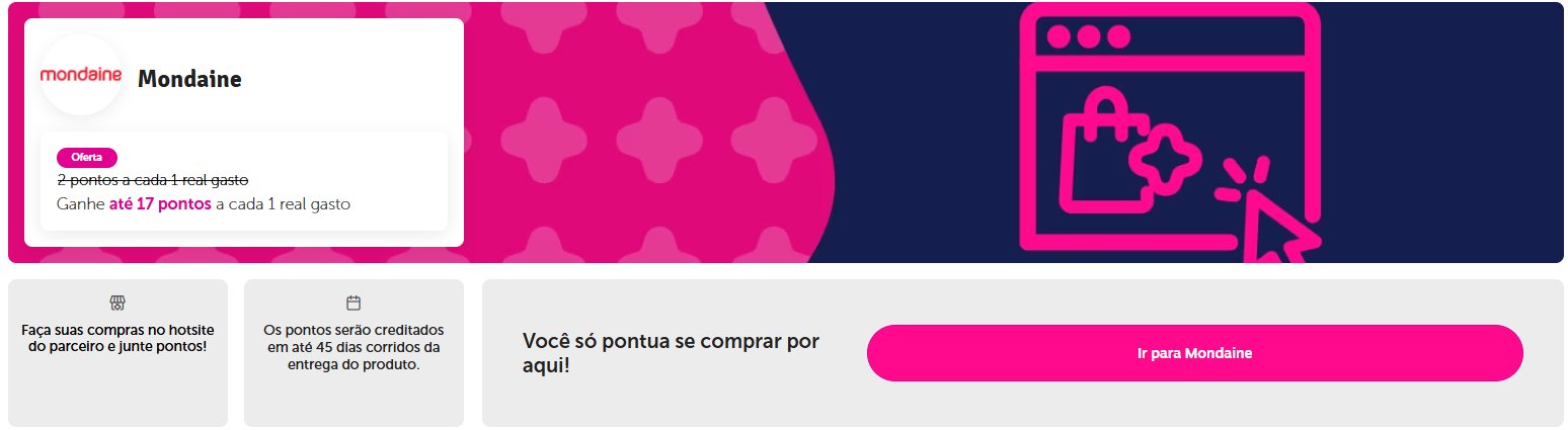 Pontos Livelo Mondaine