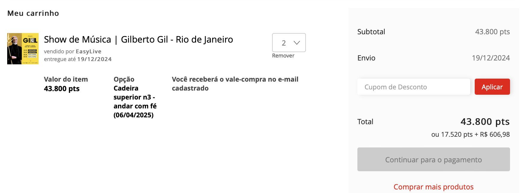 pontos Esfera resgatar