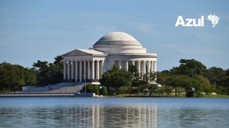 Muito bom! Cadastre-se na Azul e ganhe pontos suficientes para resgatar um trecho de Boston a Washington