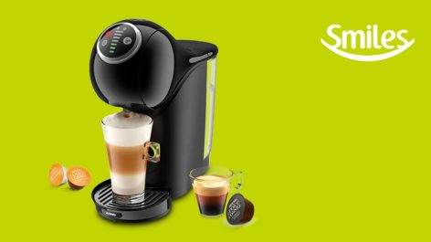 24 milhas por real gasto! Compre uma cafeteira Dolce Gusto e ganhe até 15.096 milhas Smiles