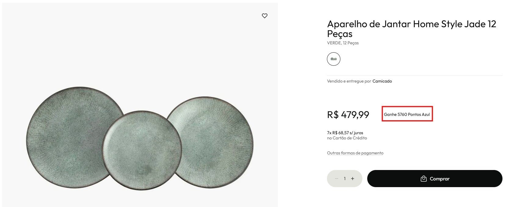 Azul Pontos Camicado