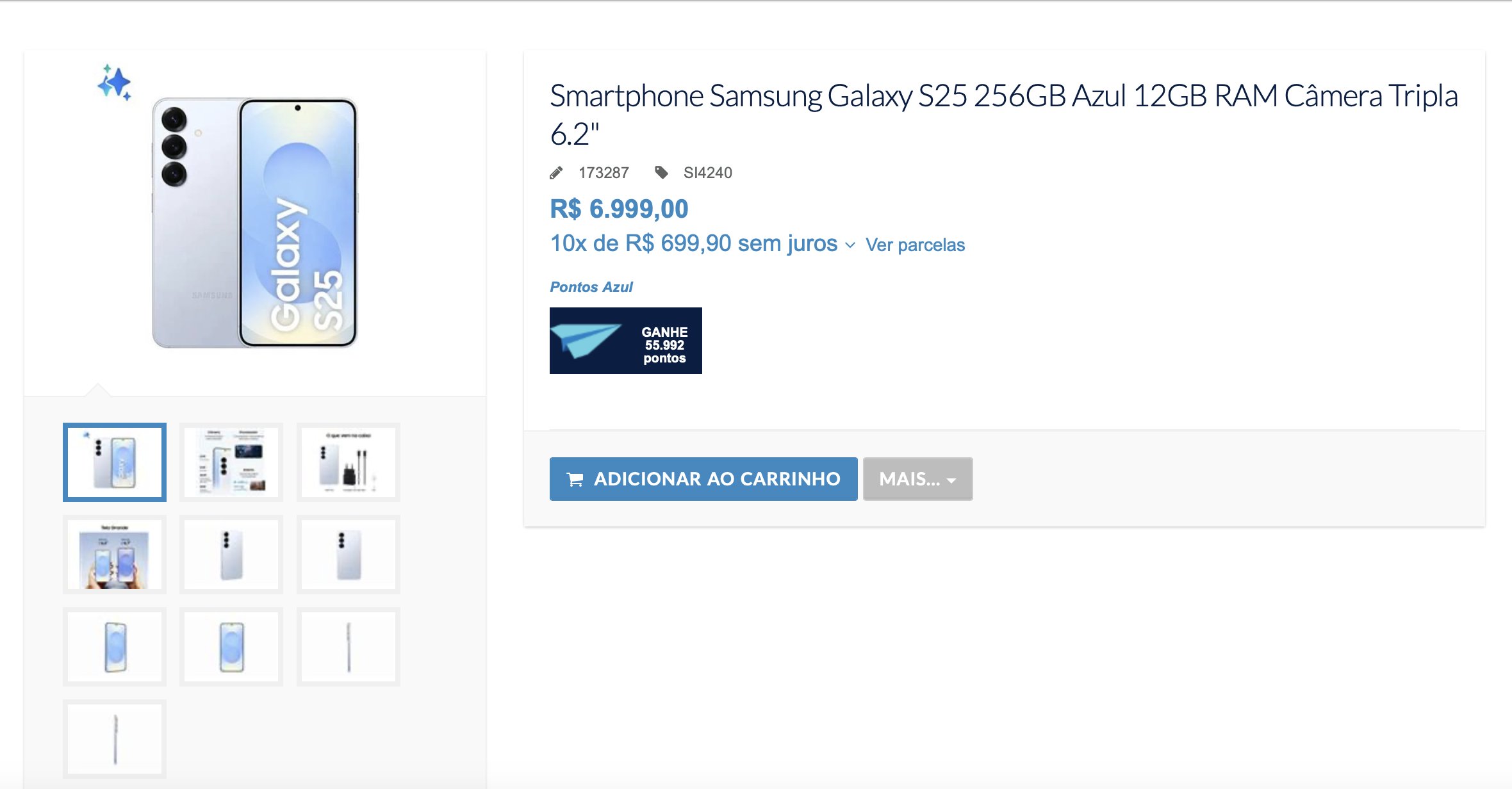 Azul Galaxy S25