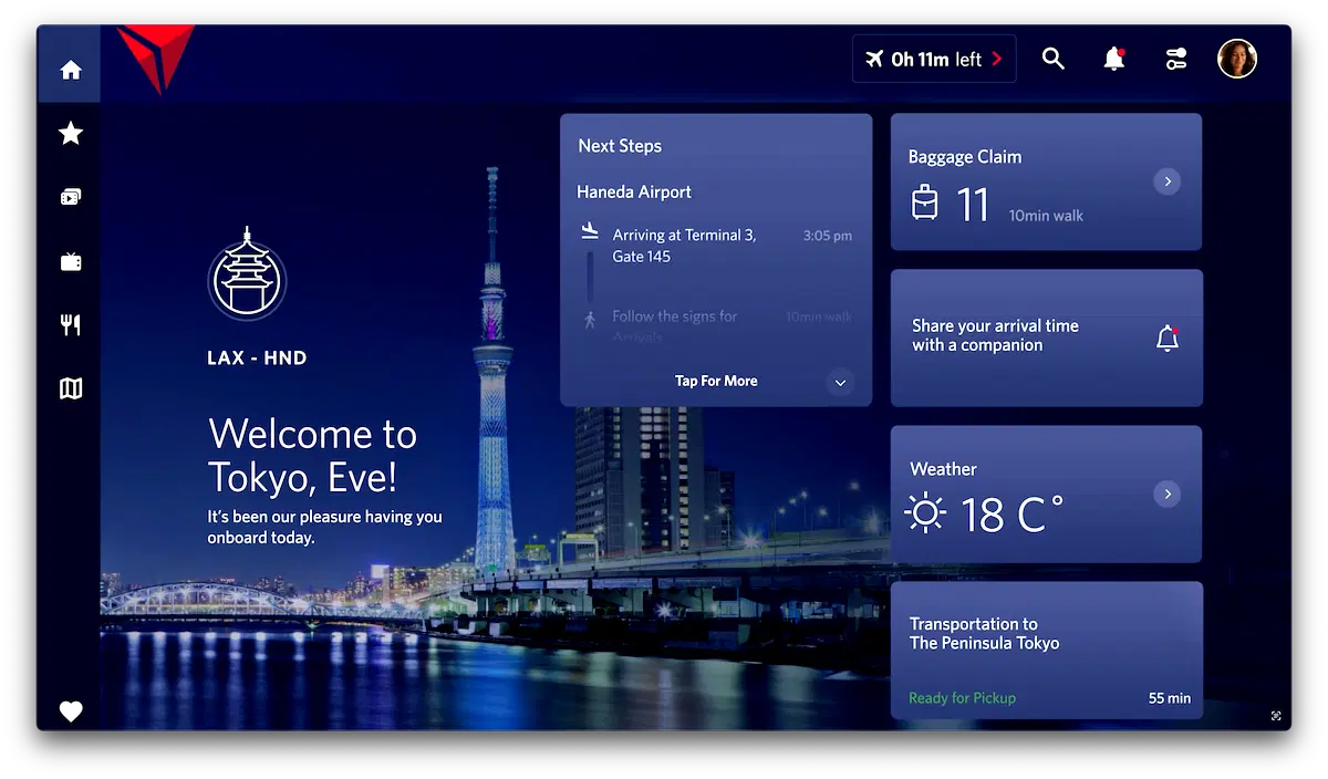Delta entretenimento bluetooth youtube