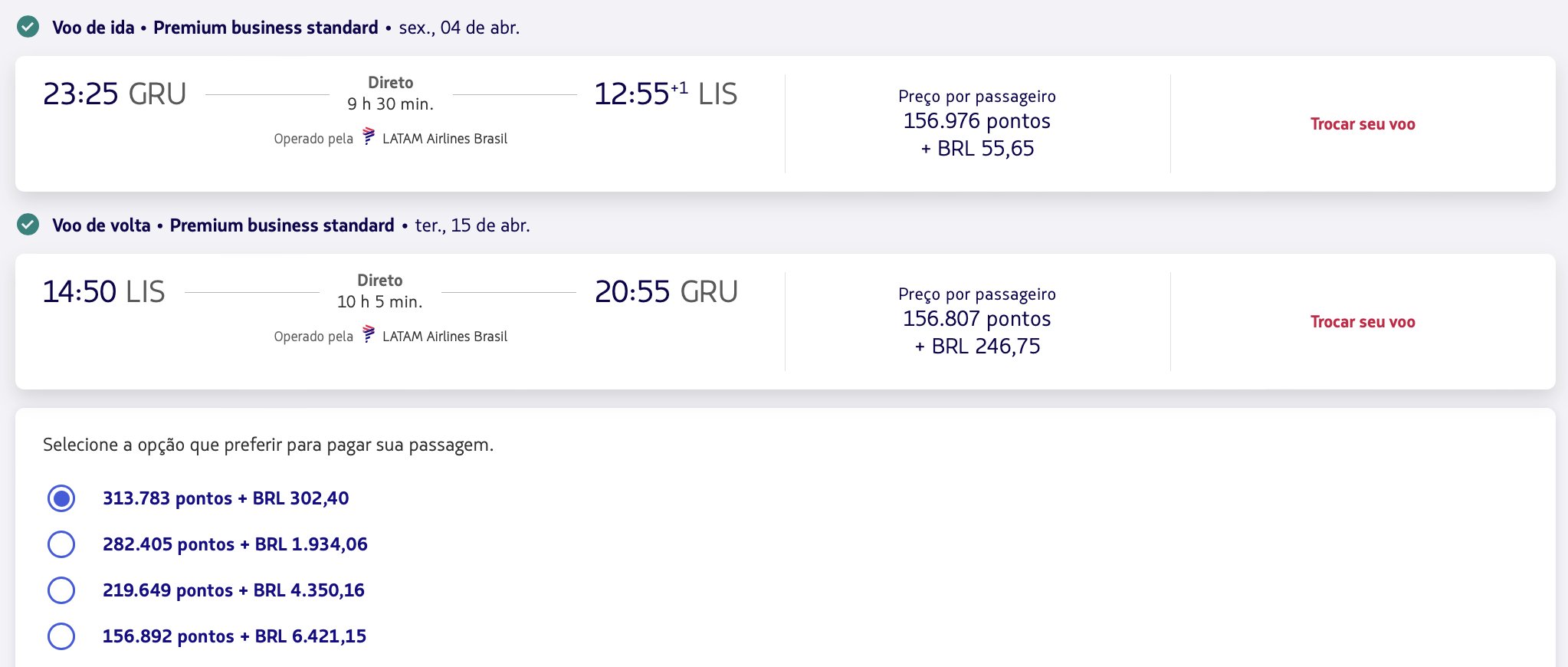 LATAM executiva Lisboa