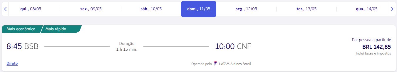 LATAM Passagens Nacionais Pontos