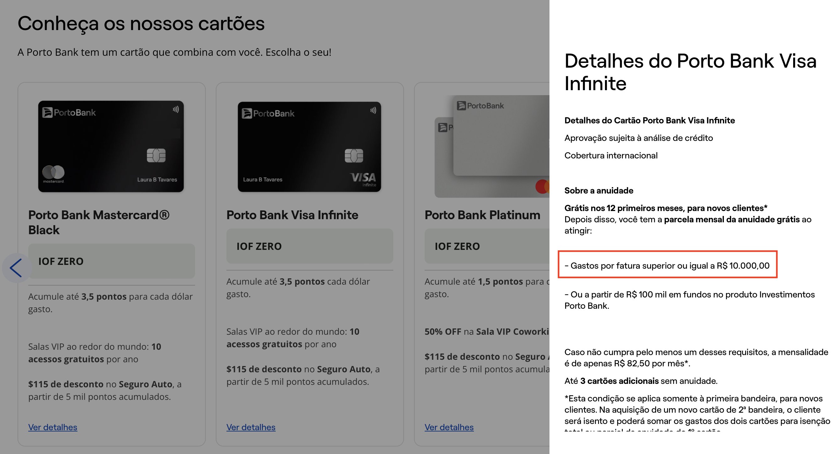 isenção anuidade black infinite