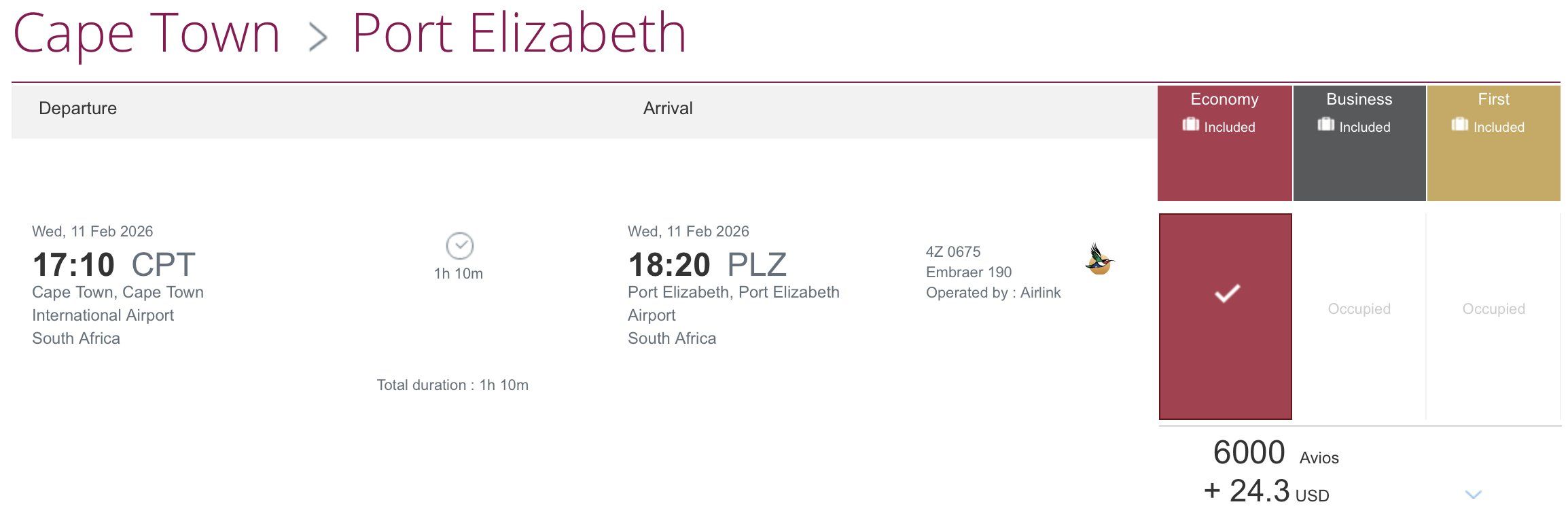 Privilege Club Qatar Airlink