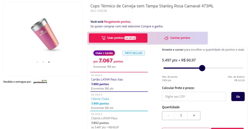 Shopping LATAM Pass Stanley