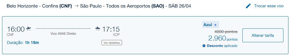 Sugestões Azul Pontos