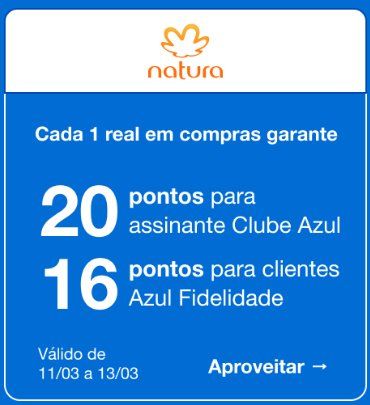 Azul Natura Pontos