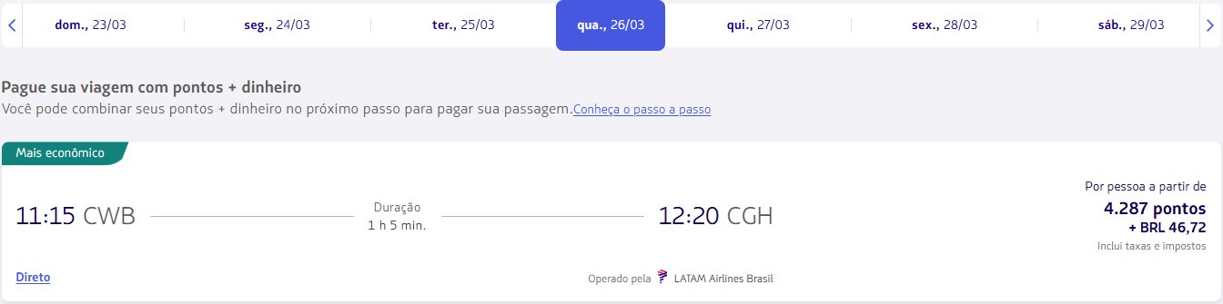 Passagens Nacionais LATAM