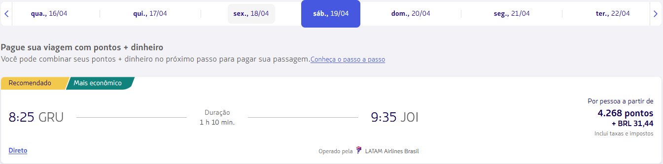 Passagens Nacionais LATAM