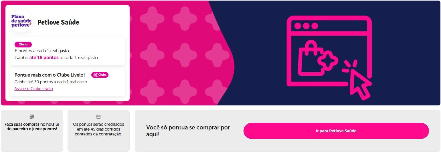 Petlove Livelo Pontos