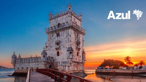 Muito bom! Lisboa para Campinas a partir de R$ 999 ou 74.620 pontos Azul + taxas
