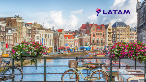 Aproveite! Amsterdam a partir de R$ 1.414 ou 56.098 milhas LATAM Pass + taxas por trecho