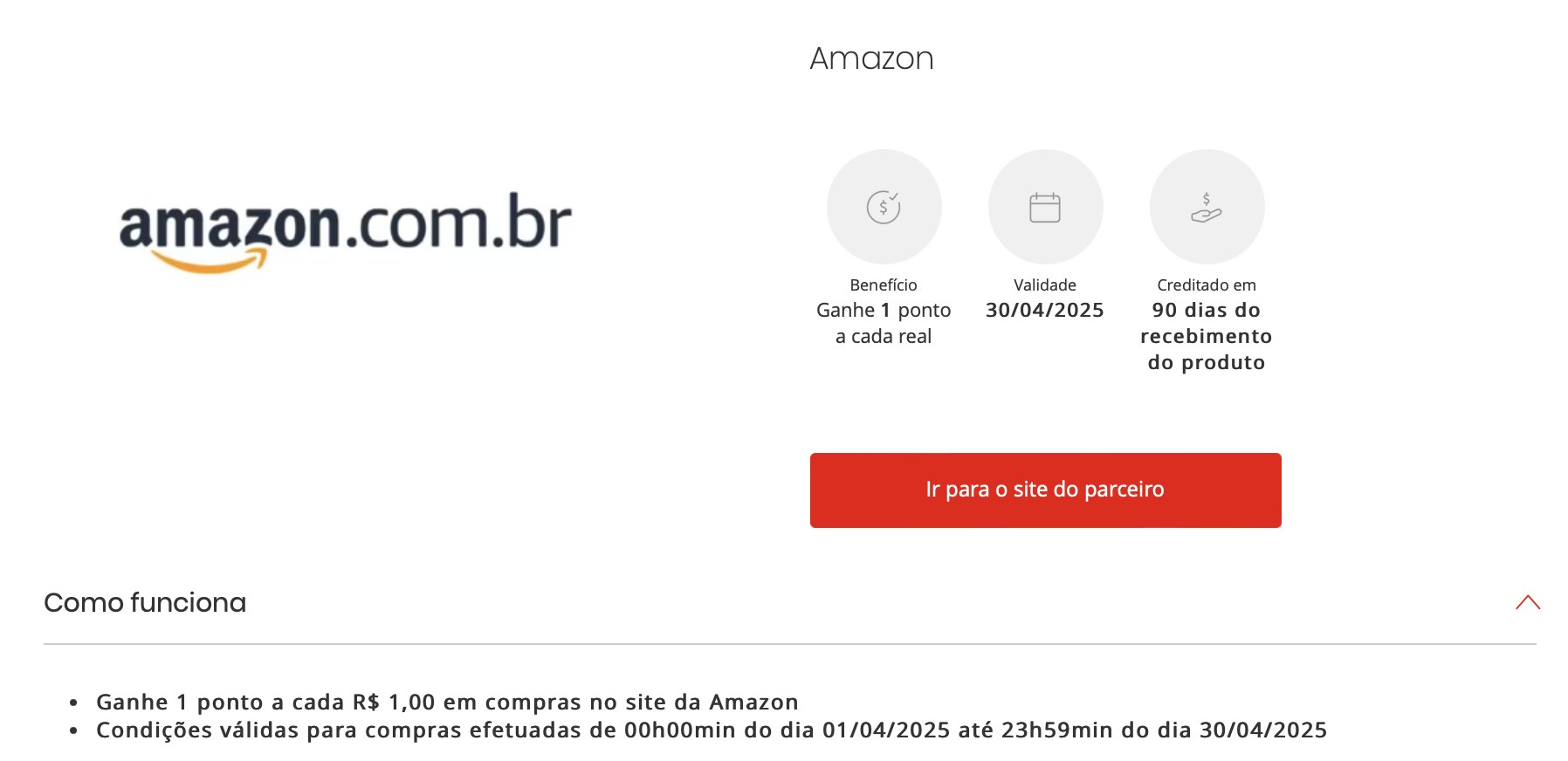 acumular milhas Amazon