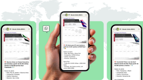 Como receber alertas grátis de passagens com milhas no WhatsApp