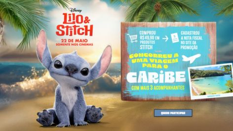 Disney sorteia viagem para o Caribe em promoção inspirada em Lilo & Stitch