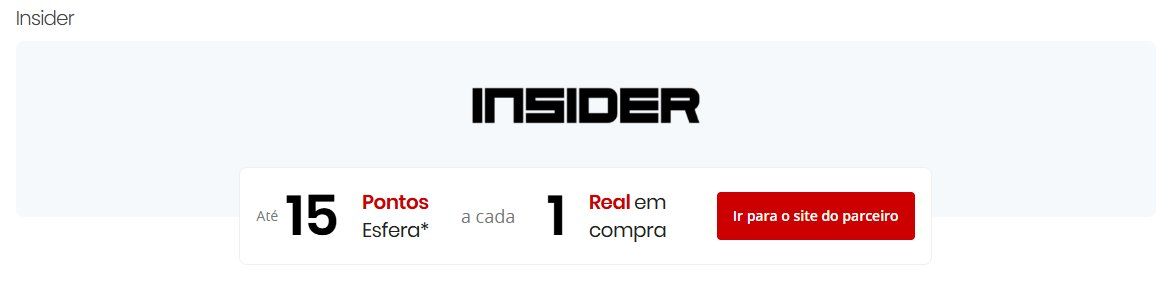 Esfera pontos Insider