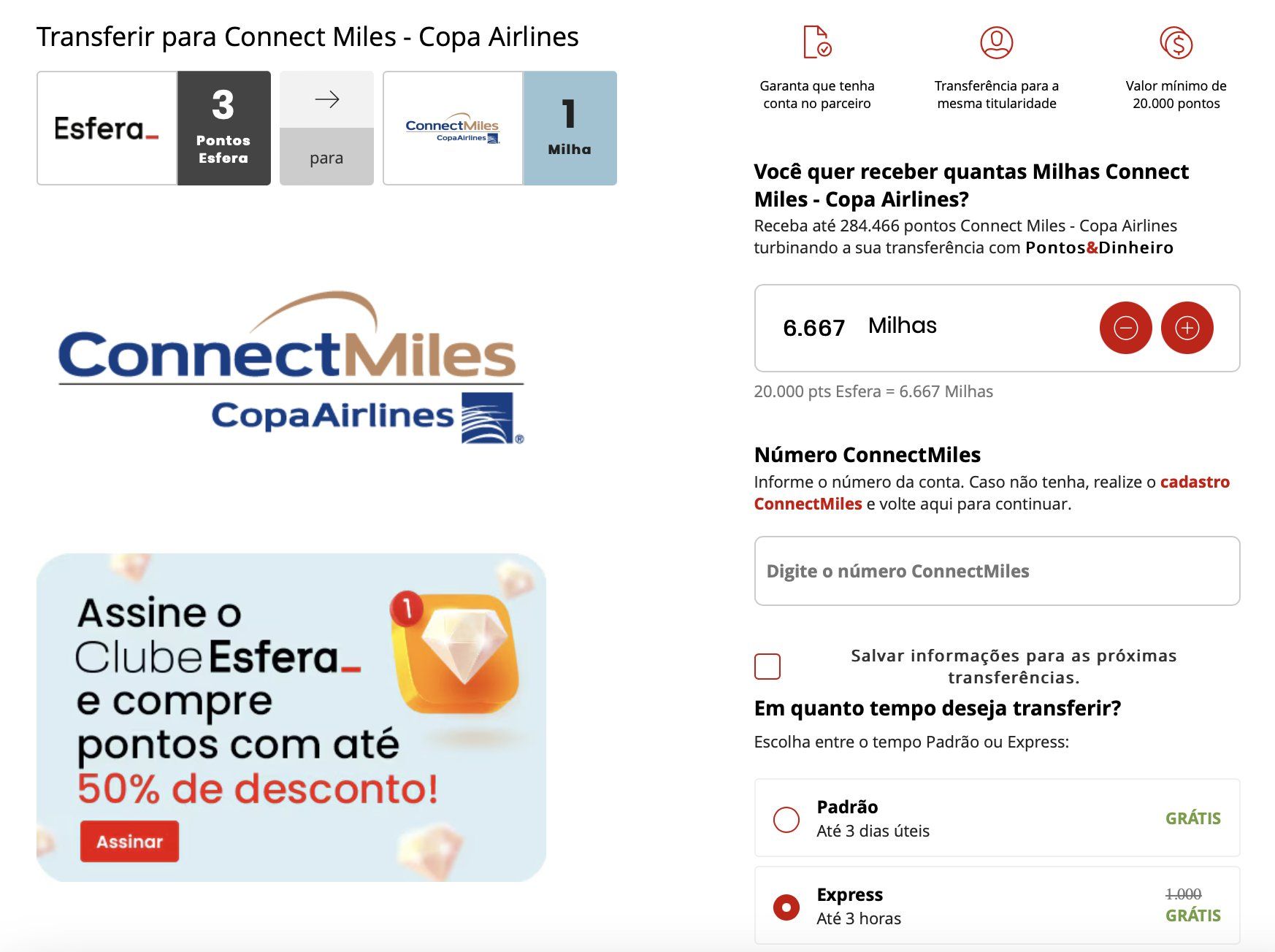 esfera connectmiles