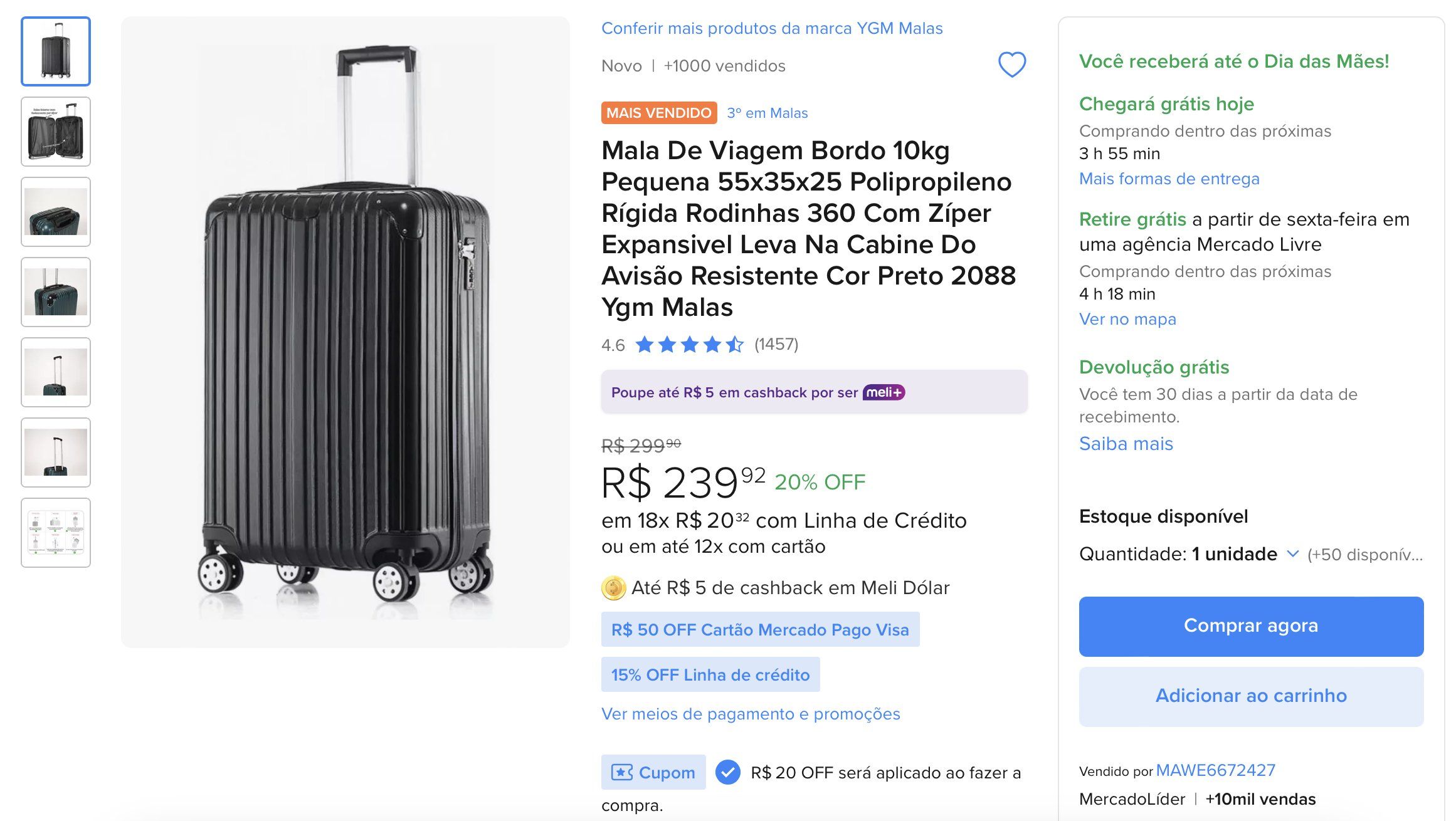 cupom Mercado Livre