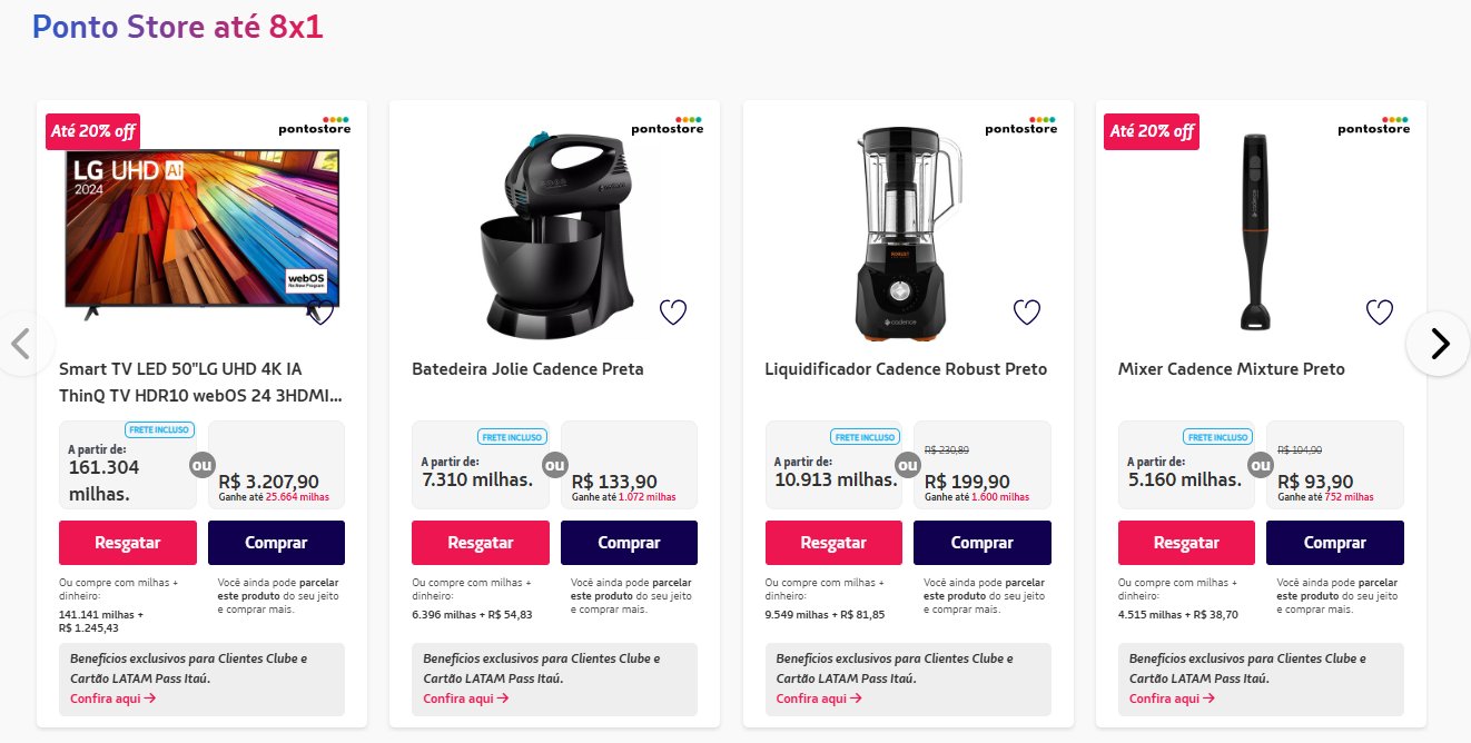 Shopping LATAM Pass Pontostore