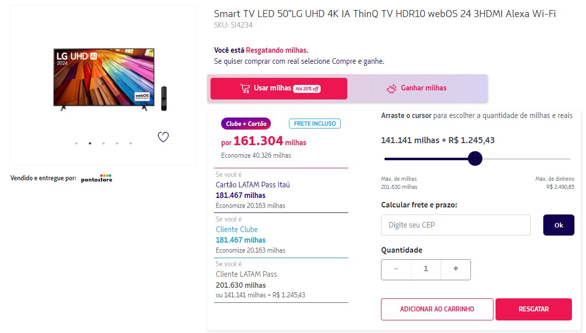 Shopping LATAM Pass Pontostore