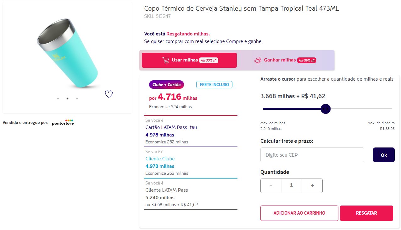 Shopping LATAM Pass Stanley