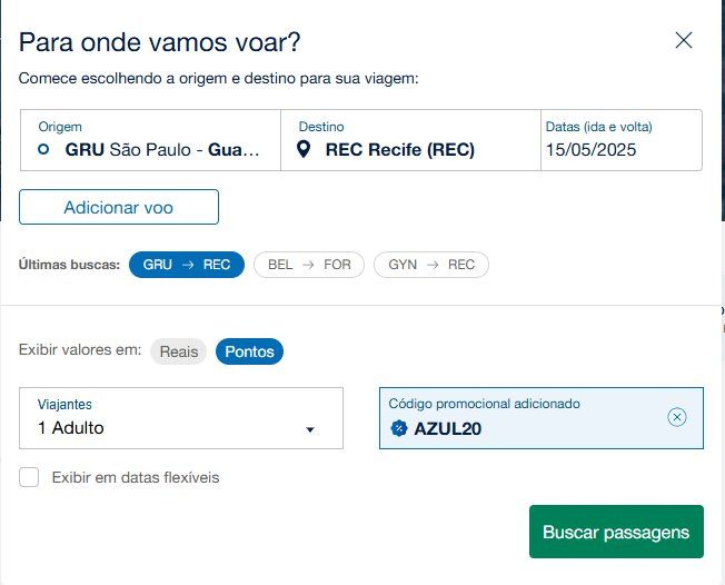 Azul Desconto Cartões Itaú