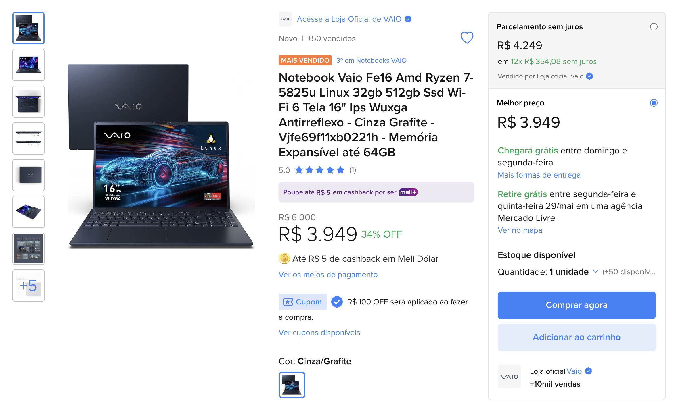 cupom Mercado Livre
