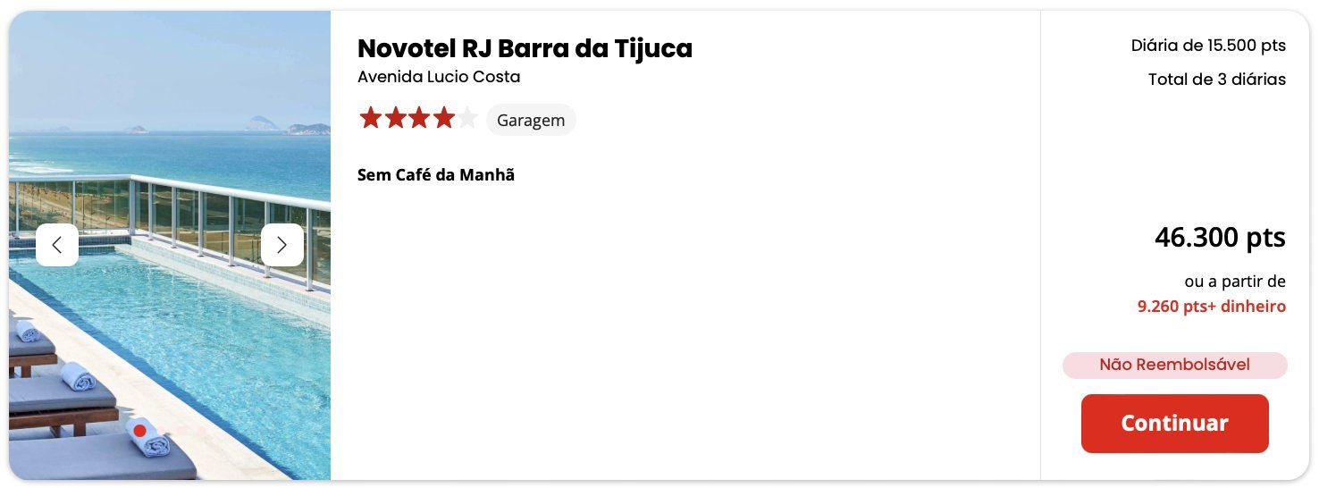 Viagem pontos