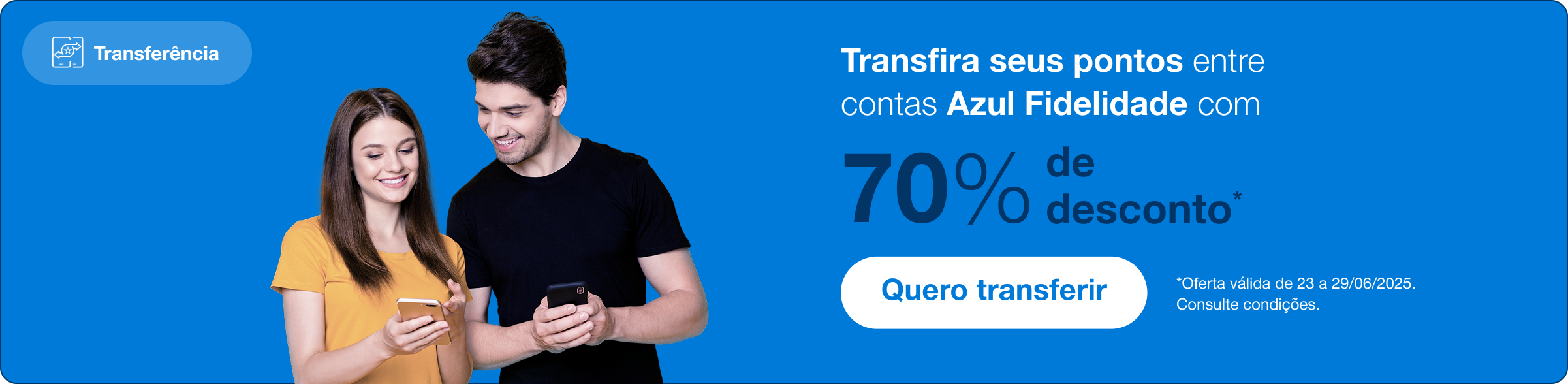 Azul transferência entre contas