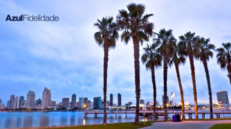 Azul oferece trecho para San Diego a partir de R$ 827 ou 65 mil pontos + taxas