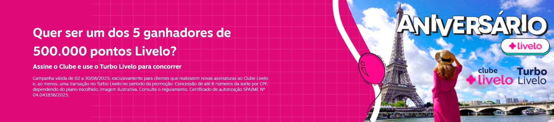 Livelo sorteio pontos
